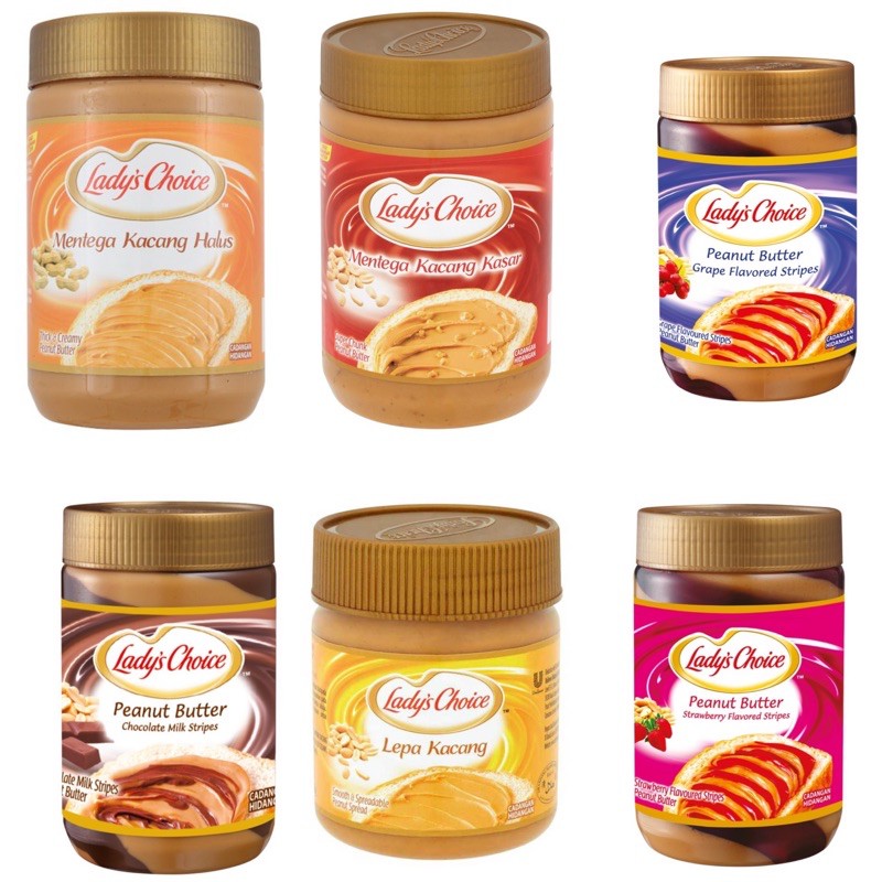 Lady’s Choice Peanut Butter 🥜 160g/175g/330g/340g/350g/500g Shopee