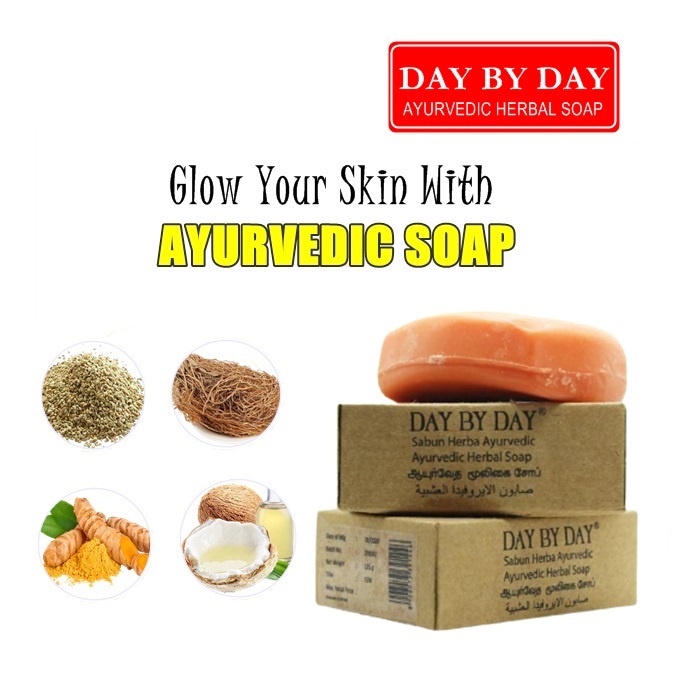 Day By Day Ayurveric Herbal Soap Body Skin Wash Herbs Sabun Mandi Badan
