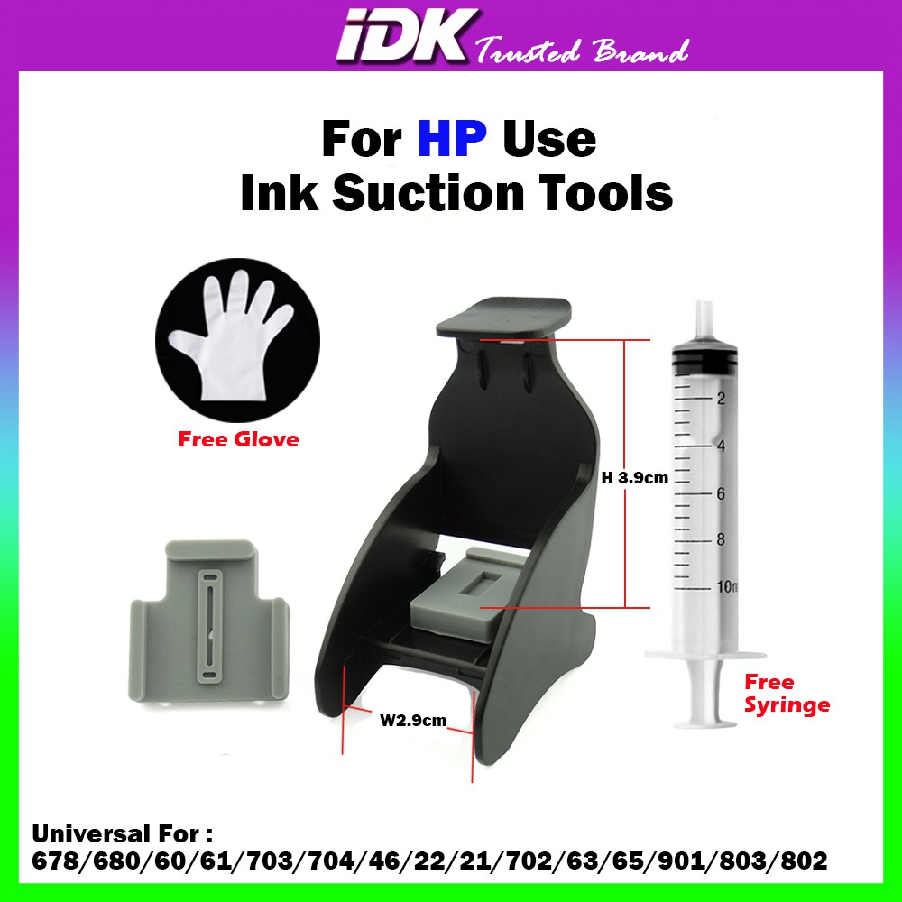 Universal Ink Suction Tool For Ink Cartridge 678 680 60 61 703 704 46