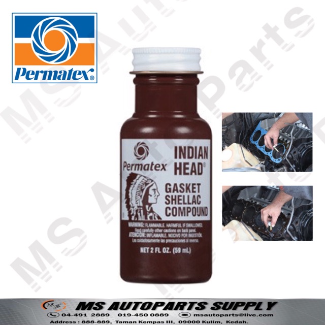 Permatex® Indian Head® Gasket Shellac Compound Shopee Malaysia