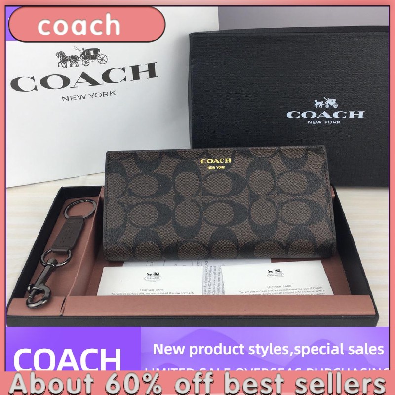 Fast Shipping) COACH F74599 Men's Fashion Folding Wallet/Long Wallet  Business Gift Box | Shopee Malaysia
