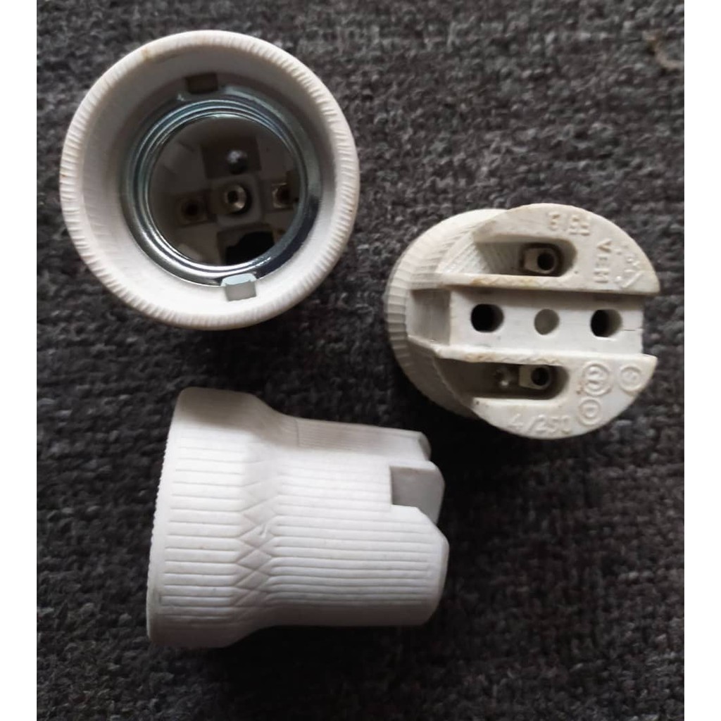 ITALY Arditi E27 Porcelain Lamp Holder - Socket For Halogen LED Bulb ...