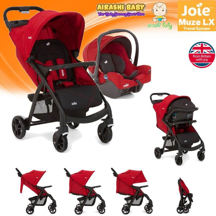joie muze travel system red