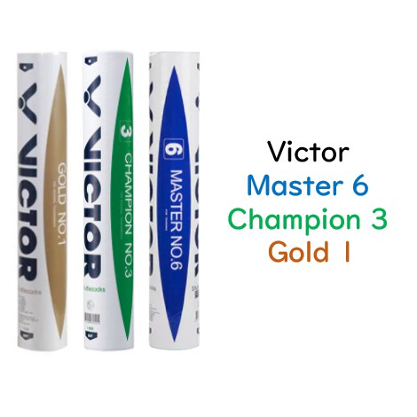 Gutter Sanctuary Rød dato VICTOR Badminton Shuttlecock Master 6/Champion 3/Gold 1/Champion 1 | Shopee  Malaysia