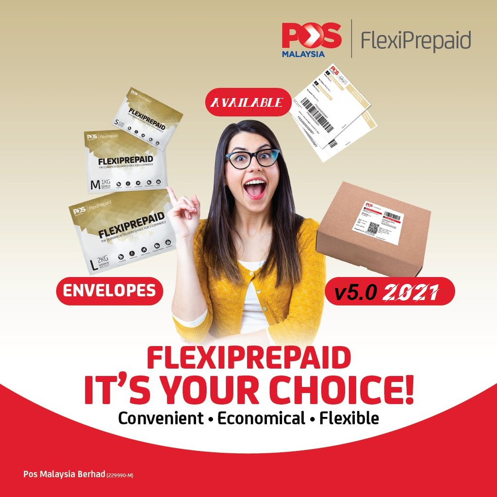 Flexiprepaid Envelop By Pos Malaysia New Stock 2o21 S M L Now Available Unlimited Shopee Malaysia