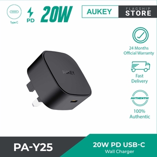 Aukey PA-Y25 20W Power Delivery PD 3.0 USB C Mini Charger 20W USB-C Nano fast Chargers for iPhone 11/ 12 /13 Pro Max