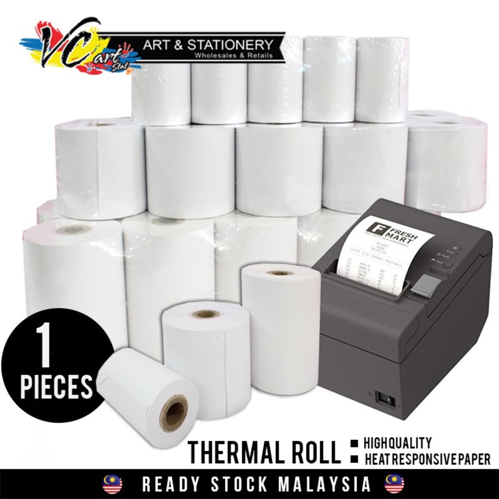 Topup Srs Portable Printer Thermal Paper Roll Resit Thermal Printer Paper Roll 3 Sizes 5575