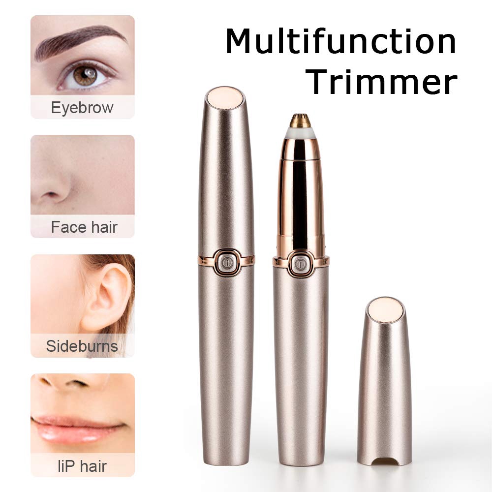 Usb Rechargeable Eyebrow Hair Remover Electric Trimmer Epilator Painless Eyebrow Razor For Men Women Face Lip Shopee Malaysia