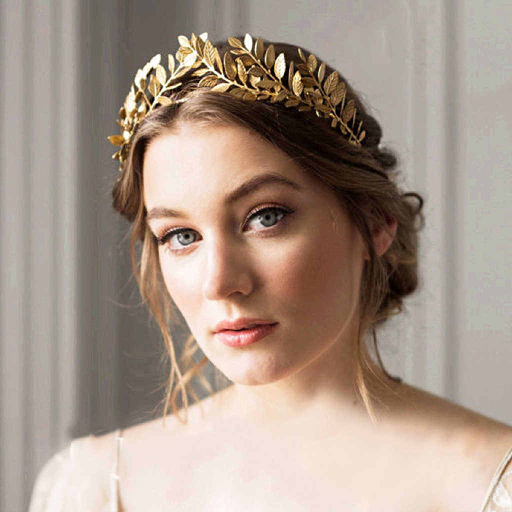 Gold Sliver Leaf Style Wedding Party Bridal Tiara Crown Vintage