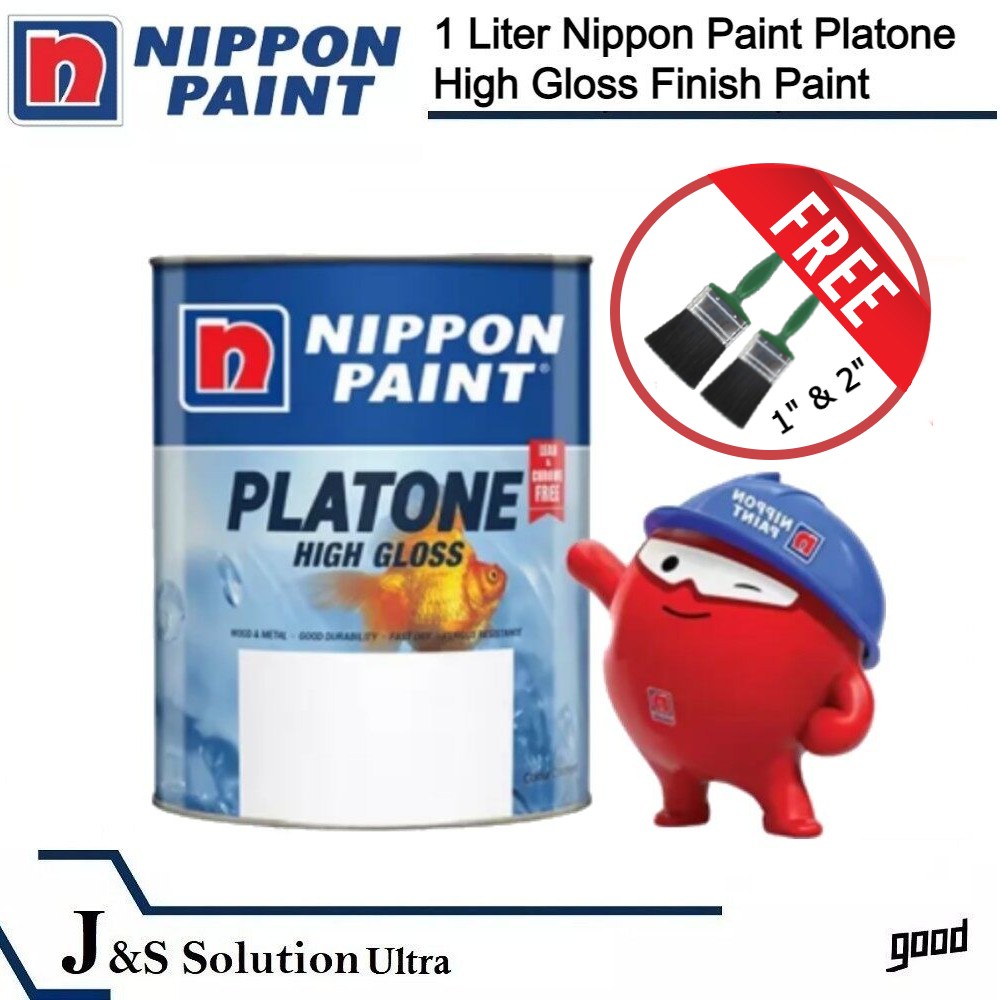 1 Liter Nippon Paint Platone High Gloss Finish Paint for Wood & Metal