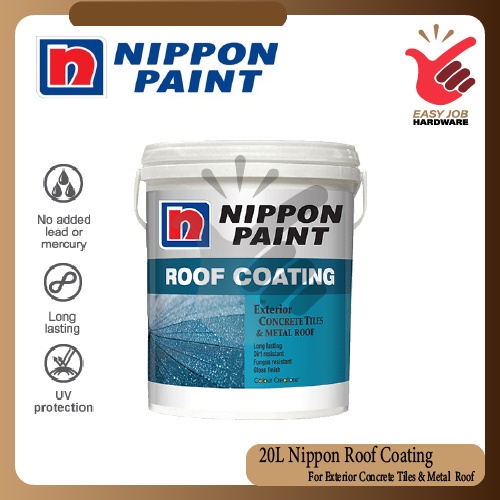 20L Nippon Paint Roof Coating Cat Bumbung Roof Coating Cat Bumbung Cat ...