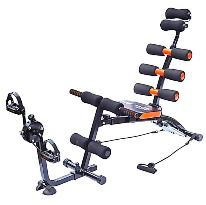 6 Six Pack Abs Gym Fitness Exercise Bench Sit Up Machine Cycling Pedal Bike bicycle