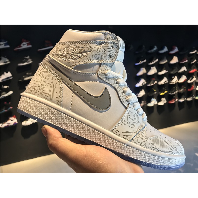 nike air jordan 1 high og retro aj1 white laser men basketball shoes size 40-46  | Shopee Malaysia