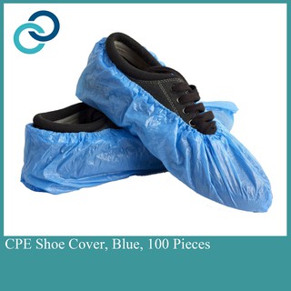 Light Blue 100 Pieces 4 MUHWA CPE Disposable ShoeBoot Covers 3g 
