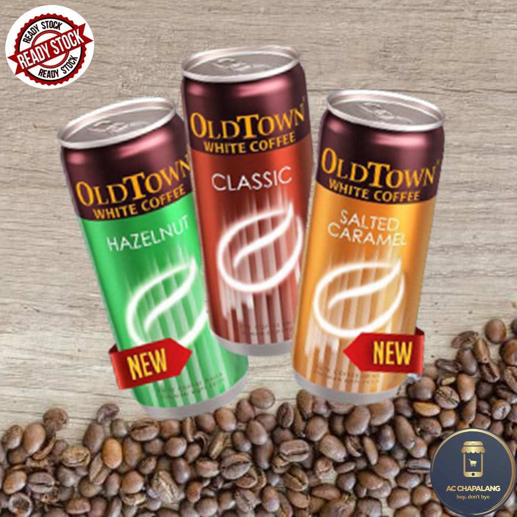 OLDTOWN White Coffee Salted RTD CARAMEL/ HAZELNUT/ CLASSIC Canned Drink