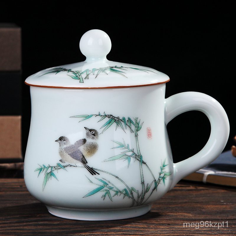 ️ Special Price (Teacup) ️Jingdezhen Tea Cup Ceramic with Cover Celadon ...