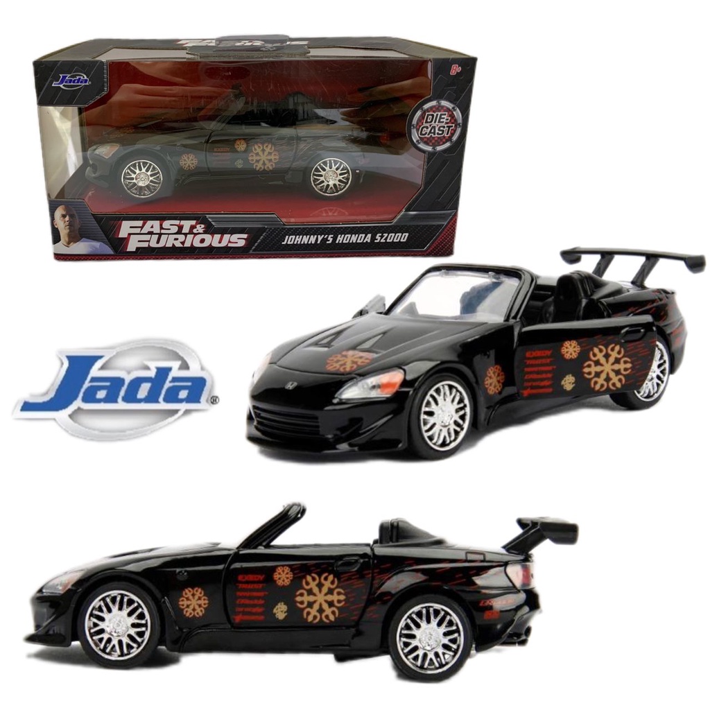 Original Jada 1:32 Fast & Furious Johnny's Honda S2000 Diecast Car Ready Stock In Malaysia