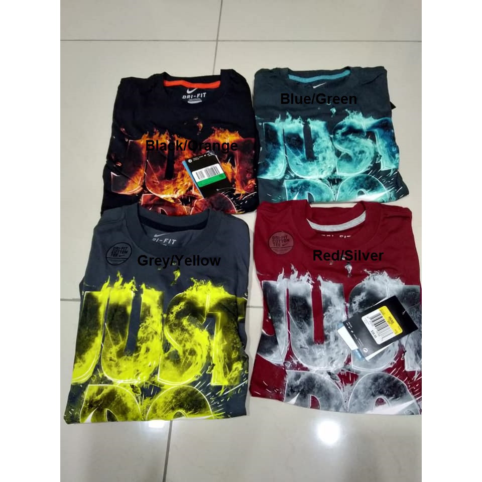 nike just do it shirt black and orange