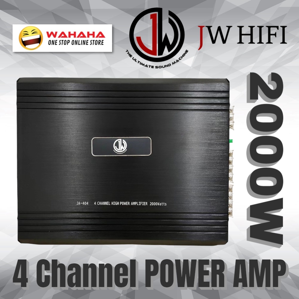 JW HIFI Power Amp 4 Channel 2000W / Power Amp Kereta 4 Ch / Amplifier