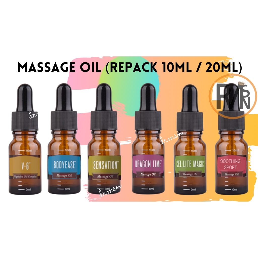 REPACK 10/20ML Young Living Massage OilV6/Soothing Sport/Dragon Time