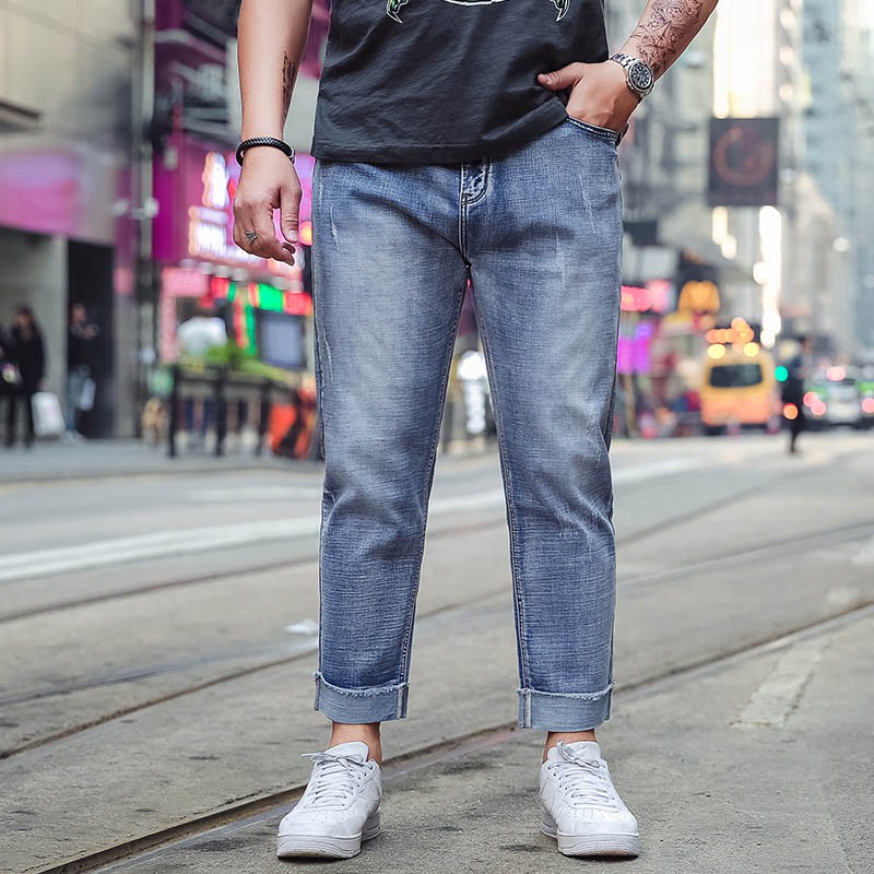 cuffed ankle jeans mens