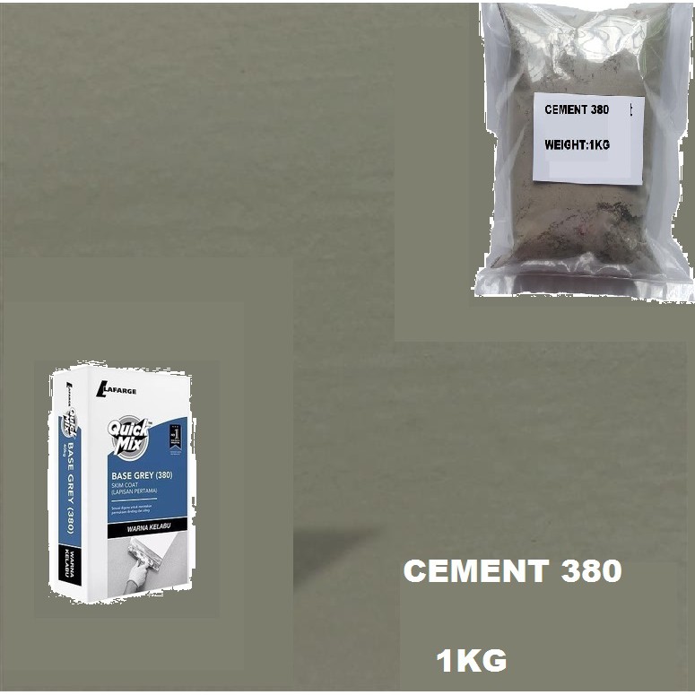 1kg Lafarge Quickmix 380 Base Grey Top Quality Water Resistant Polymer Modified Cementitious Skim Coat Shopee Malaysia