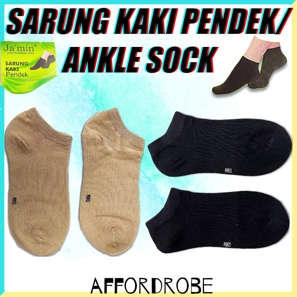 Sarung Kaki Pendek Buku Lali Hitam Cream Lower Ankle Socks Black Beige Sock Sox Sok Shopee Malaysia