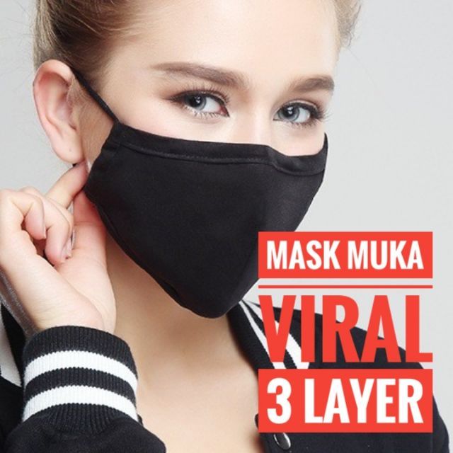  MASK MUKA  VIRAL 3 LAYER DEWASA DAN KANAK2 Shopee 