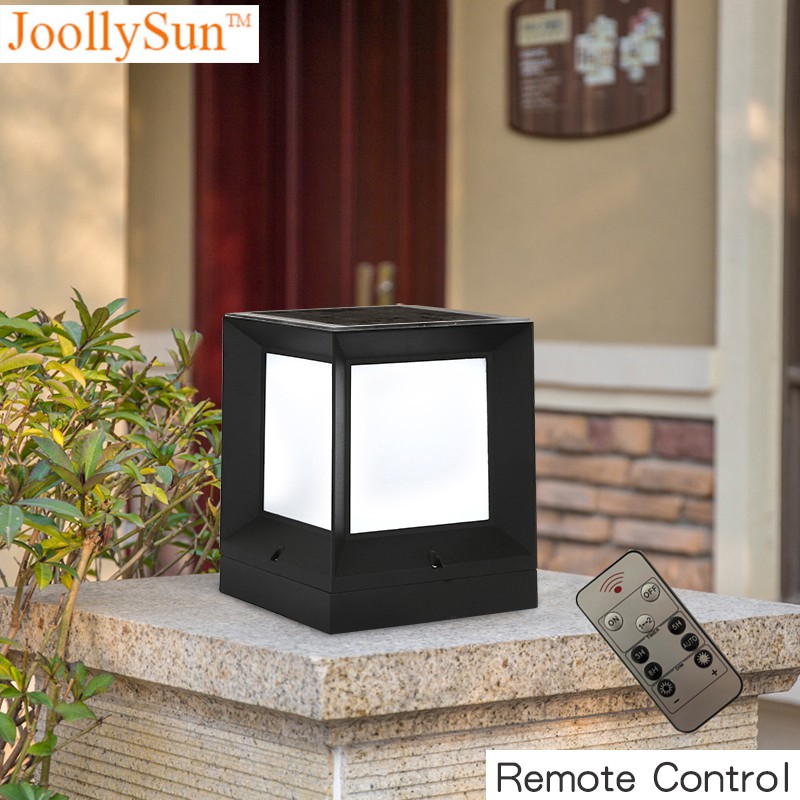 Pillar Light Solar Powered LED Lampu Pagar Outdoor 