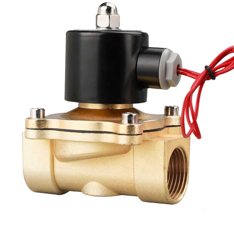 Two Way Brass Electric Solenoid Valve Normally Closed Drain valve For Water Air Fuels Gas