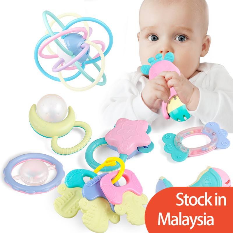 Toddler Baby Kid Early Learning Educational Toy Musical Rattle Teether Stick NEW