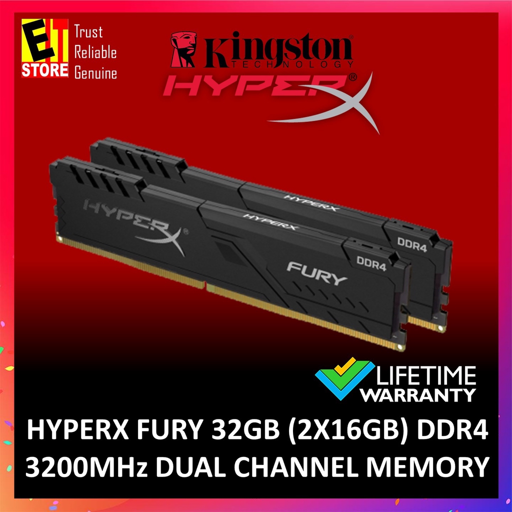 KINGSTON FURY BEAST 32GB (16GB X 2) DDR4 3200MHZ DUAL CHANNEL MEMORY ...