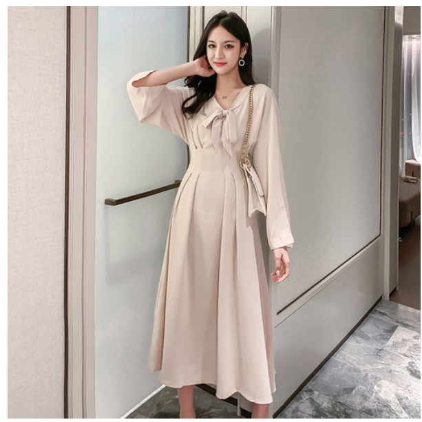 long sleeve midi formal dress