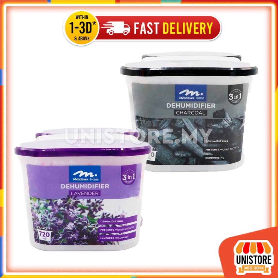 Meadows Dehumidifier (3 x 720ml) Lavender Dehumidifier/ Charcoal Dehumidifier 除湿盒 Hippo Dehumidifier Guardian hippo