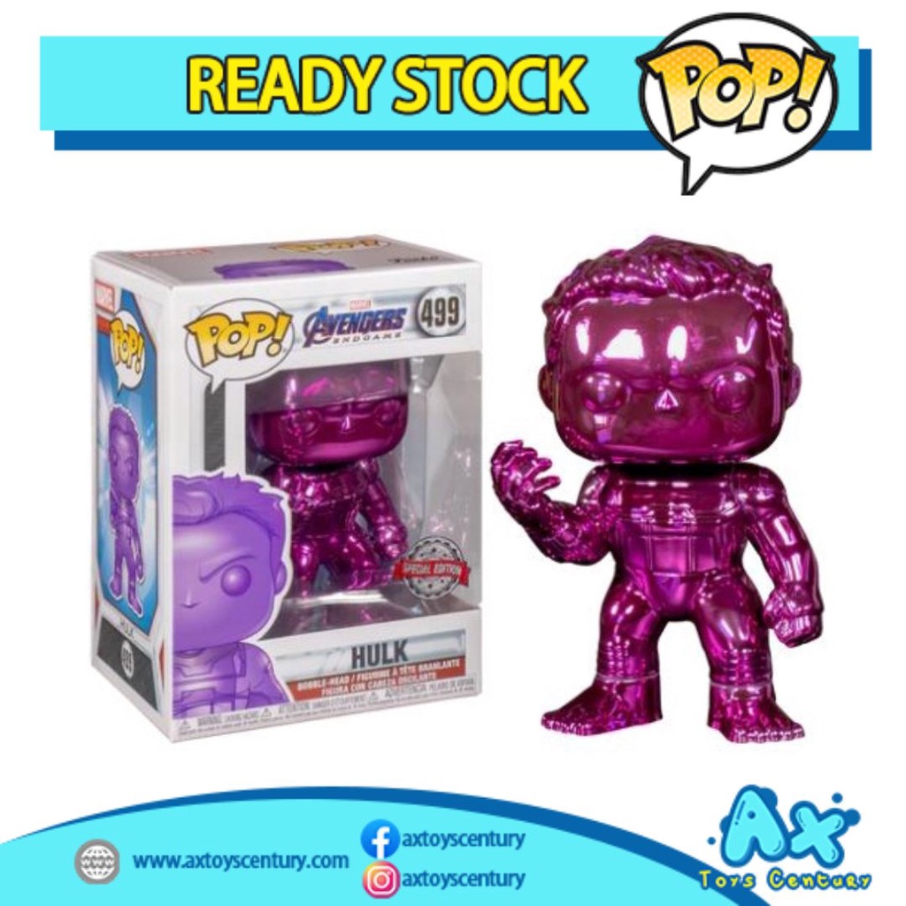 Funko Pop! Marvel Avengers Endgame - Hulk Purple Chrome #499 Special Edition 100% Genuine