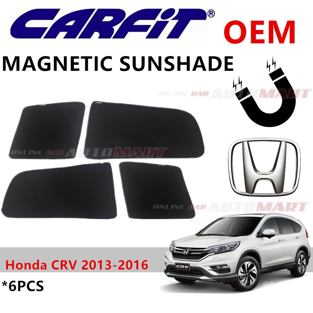 CARFIT OEM Magnetic Custom Fit Sunshade For Honda CRV Yr 2013-2016 (6pcs)