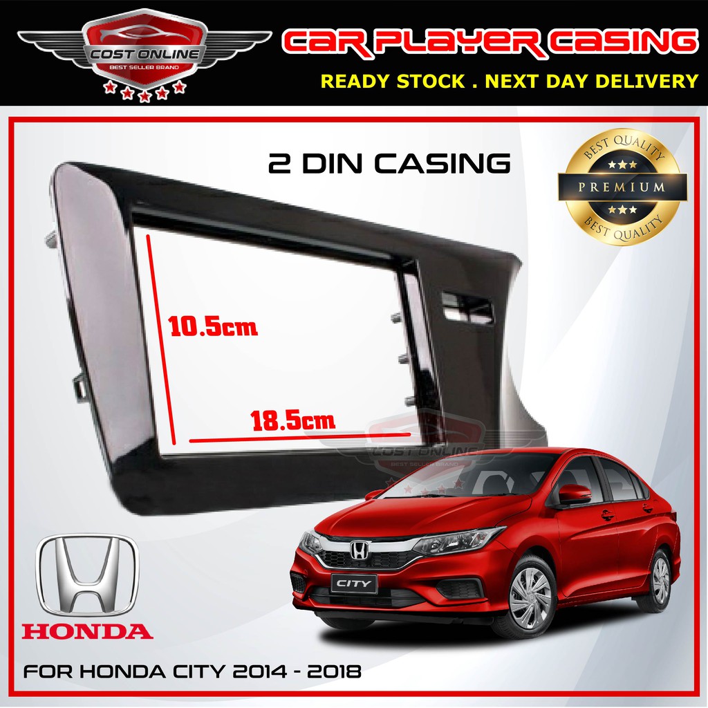 (Ready Stock) Honda City 2014-2018 - Duoble Din Car Audio Casing Stereo Installation Dash Kit