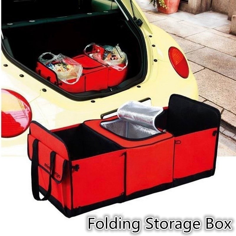 Car Trunk SUV Auto Organizer Portable Collapsible Storage W/ 2 Thermal Cooler