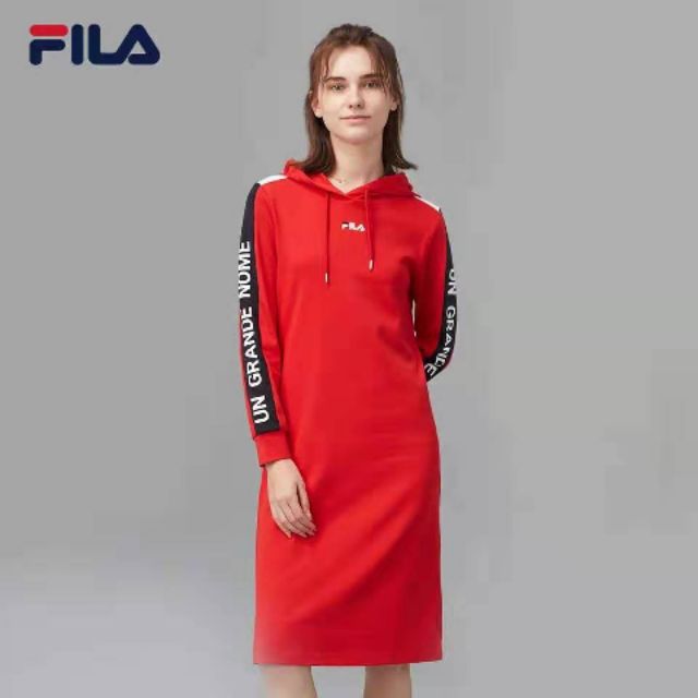 long sleeve fila dress