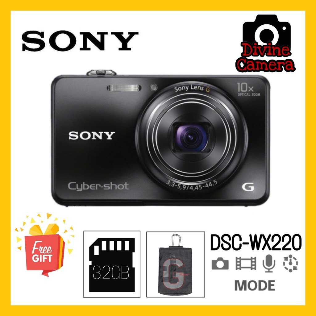 Sony Cyber Shot Dsc Wx2 Digital Camera Black Shopee Malaysia