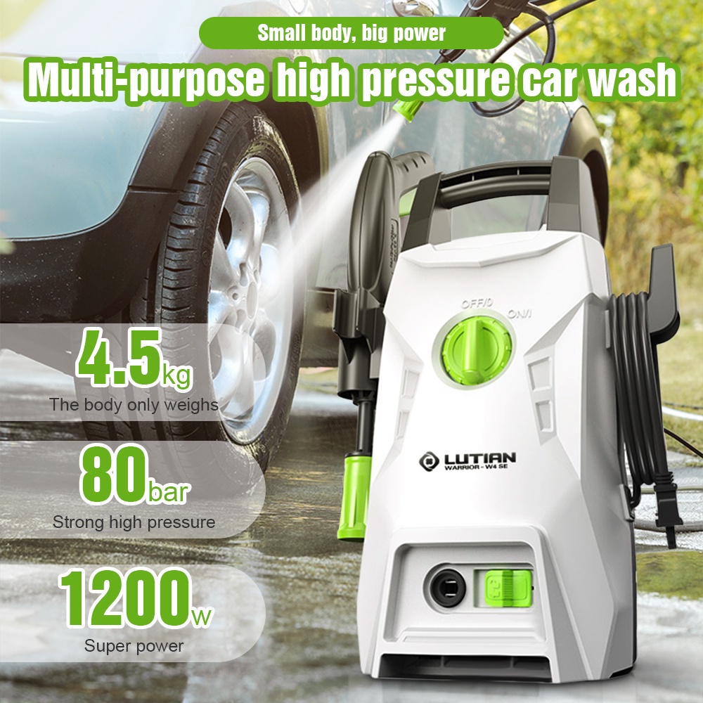 【Ready Stock】1200W High Pressure Car Wash Machine IPX5 Waterproof Car