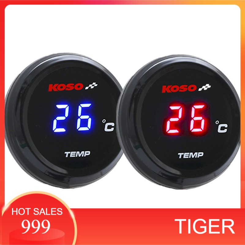 Koso Water Temperature Meter With Sensor ( + 18mm Adapter) Universal