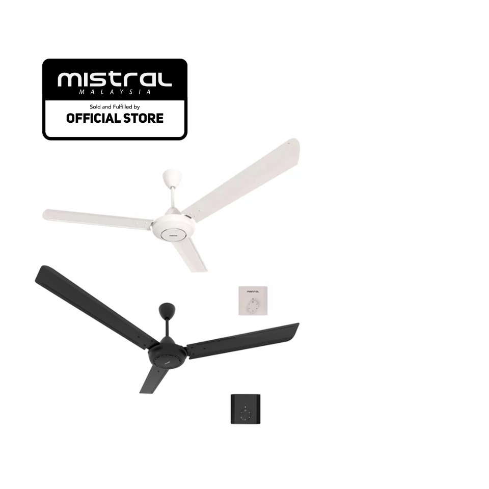 KHIND MISTRAL 48" CEILING FAN (TWIN PACK) MCF48TK2 BLACK/WHITE Shopee