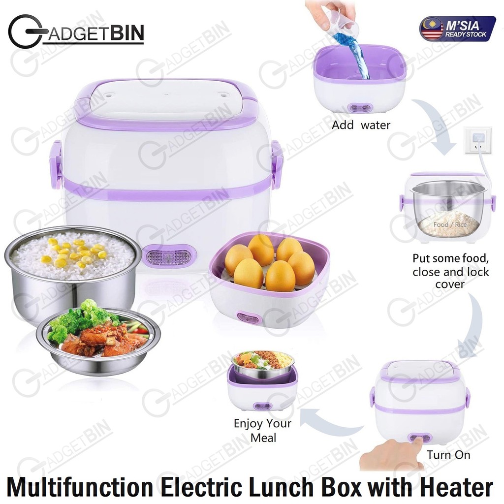 Multifunction Stainless Steel Electric Mini Rice Cooker Lunch Box