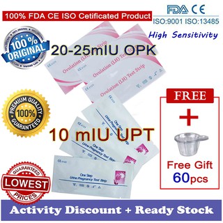 50pcs Ovulation OPK+10pcs Early Pregnancy Test Strip 10mIU UPT & other variation