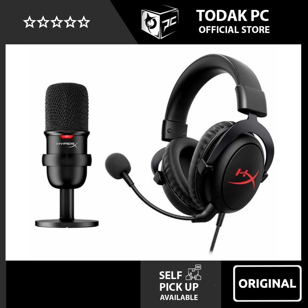 HyperX Streamer Bundle Cloud Core DTS + Solocast Shopee Malaysia