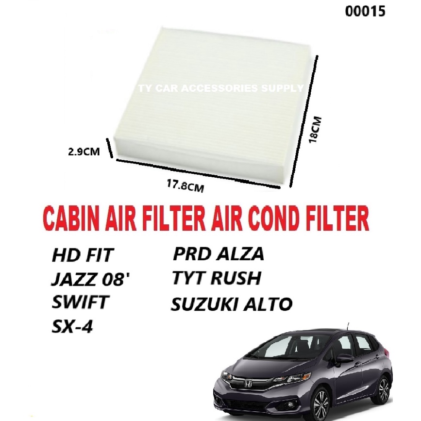 CABIN AIR FILTER AIR COND FILTER HONDA FIT/JAZZ 08'/PRD ALZA/SUZUKI