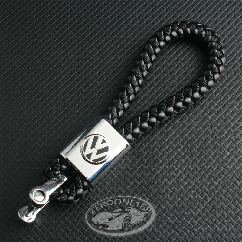 vw keychain leather