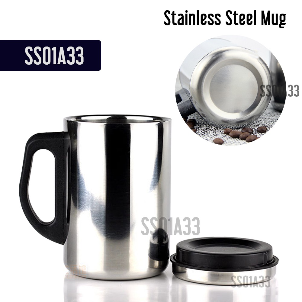 SS01A33 Stainless Steels Mug  Coffee or Tea Mug Shopee  