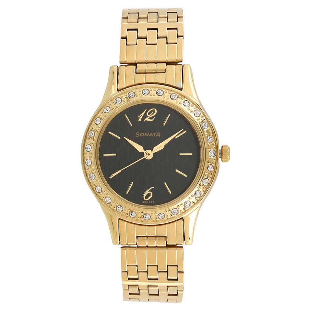 Sonata Trendz Black Dial Analog Watch For Women 8123YM02 Shopee Malaysia
